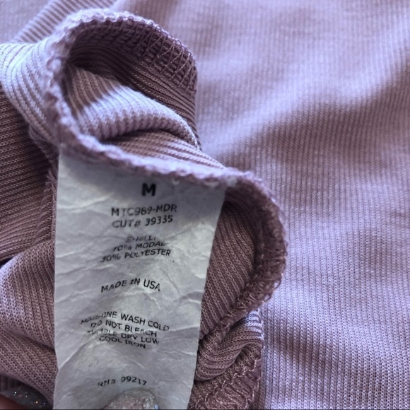 Nouvida Pink Ribbed Top  w Bottom knot Size M - Picture 8 of 8